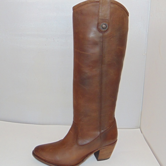 Frye Jackie Button Brown Vintage Leather 7.5 - Picture 5 of 8